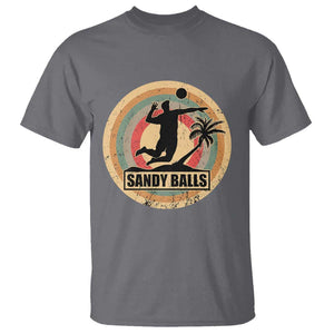 Beach Voleyball T Shirt Sandy Balls Team Player Voleyball Coach TS11 Charcoal Print Your Wear