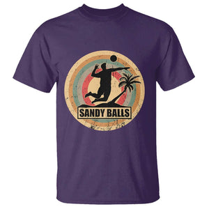 Beach Voleyball T Shirt Sandy Balls Team Player Voleyball Coach TS11 Purple Print Your Wear