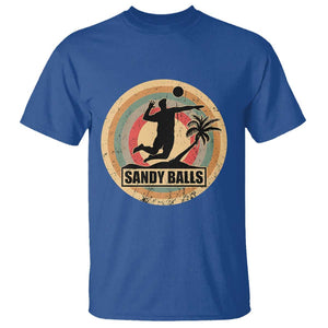 Beach Voleyball T Shirt Sandy Balls Team Player Voleyball Coach TS11 Royal Blue Print Your Wear