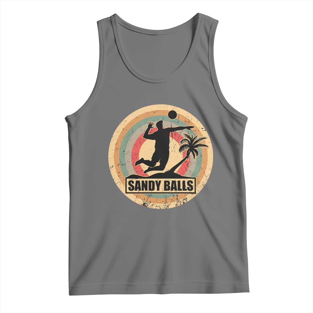 Beach Volleyball Tank Top Sandy Balls Team Player Volleyball Coach TS11 Black Heather Print Your Wear