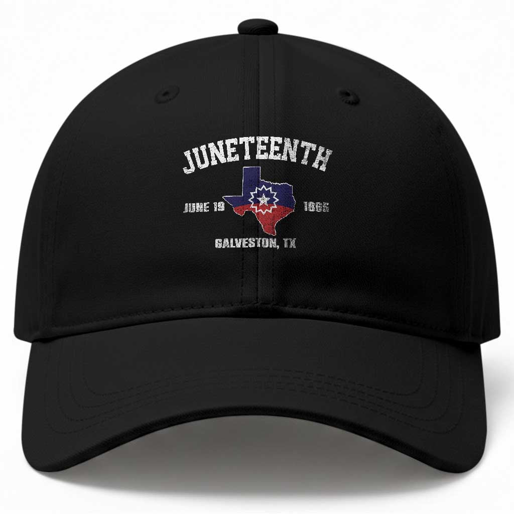Juneteenth Galveston Texas Baseball Cap Juneteenth Flag African American History TS11 Print Your Wear