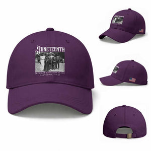 History Of Juneteenth Baseball Cap Freedom Since June 19 Galveston Texas TS11 Baseball Cap Universal Fit Purple Print Your Wear