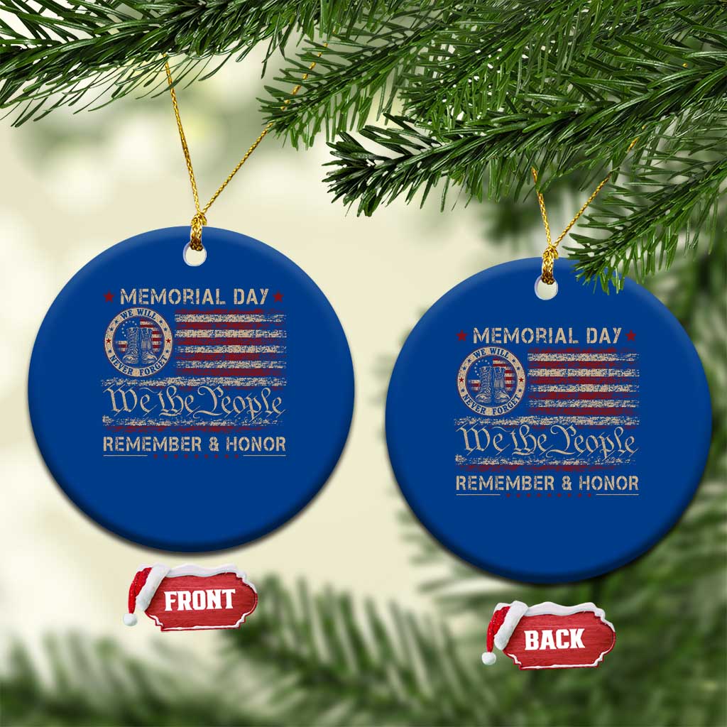 Memorial Day Ceramic Ornament Remember And Honor Red Poppy Flower Military Veteran TS11 1pc Blue Print Your Wear