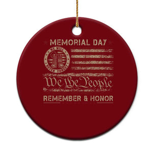 Memorial Day Ceramic Ornament Remember And Honor Red Poppy Flower Military Veteran TS11 1pc Red Print Your Wear