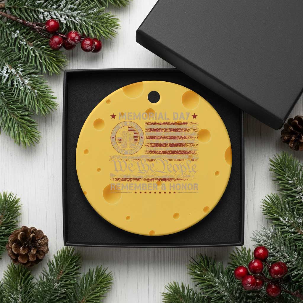 Memorial Day Ceramic Ornament Remember And Honor Red Poppy Flower Military Veteran TS11 1pc Yellow Cheese Print Your Wear