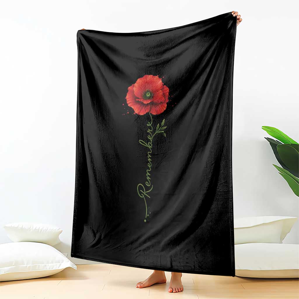 Remember Memorial Day Red Poppy Veteran Military Army Throw Blanket TS11 Print Your Wear