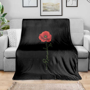 Remember Memorial Day Red Poppy Veteran Military Army Throw Blanket TS11 Print Your Wear
