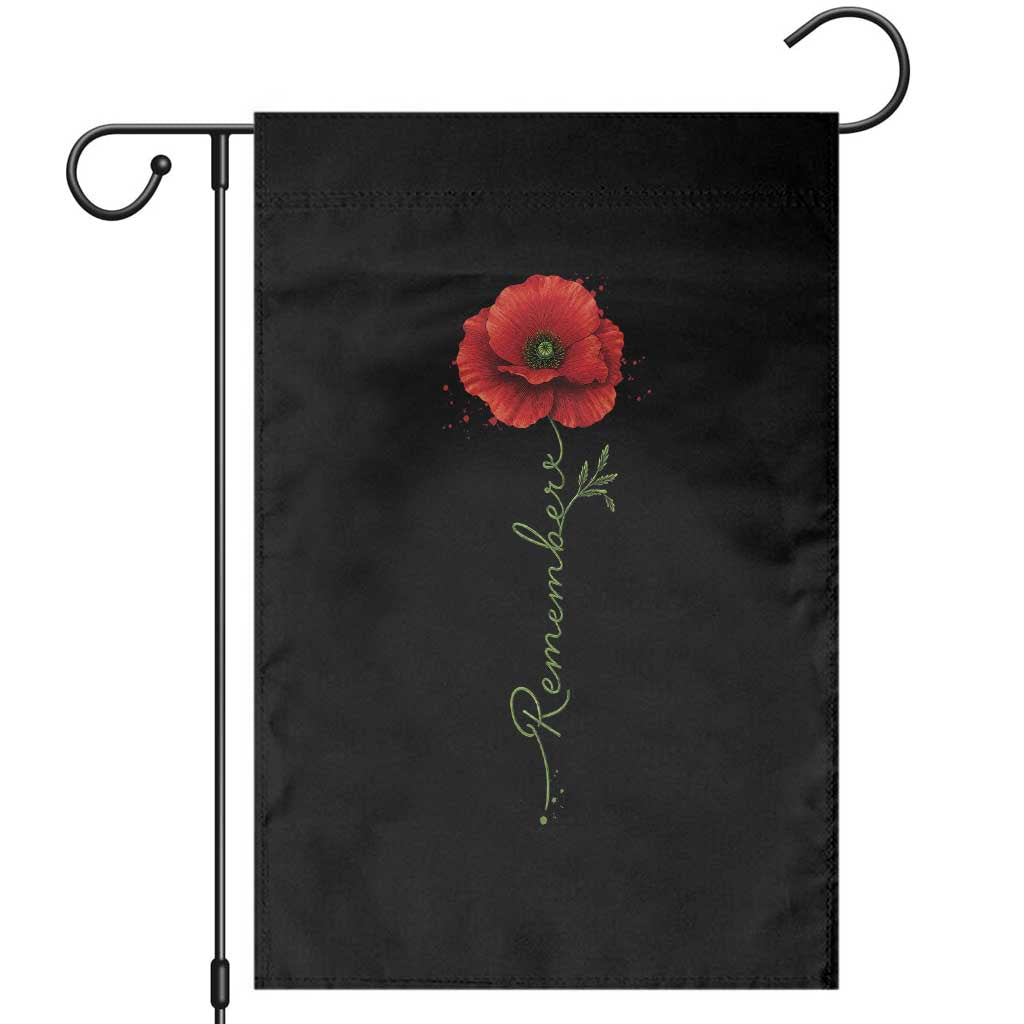 Remember Memorial Day Red Poppy Veteran Military Army Garden Flag TS11 Black Print Your Wear