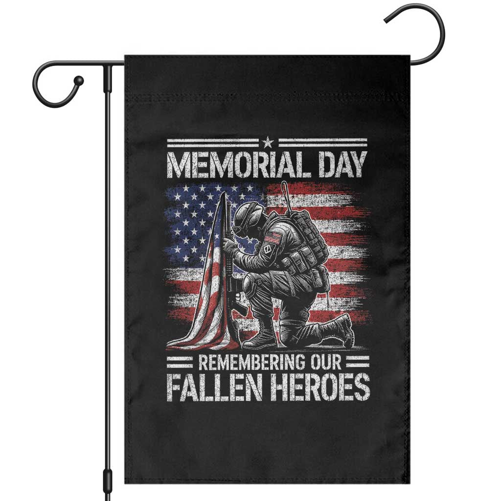 Memorial Day Garden Flag Remembering Our Fallen Heroes Veteran Day American Flag TS11 Black Print Your Wear