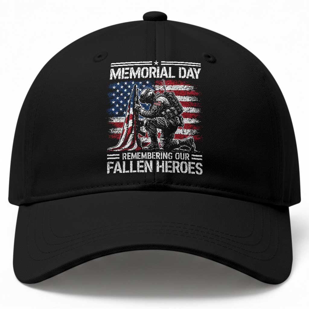Memorial Day Baseball Cap Remembering Our Fallen Heroes Veteran Day American Flag TS11 Print Your Wear