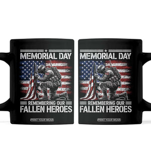 Memorial Day Coffee Mug Remembering Our Fallen Heroes Veteran Day American Flag TS11 Black Print Your Wear