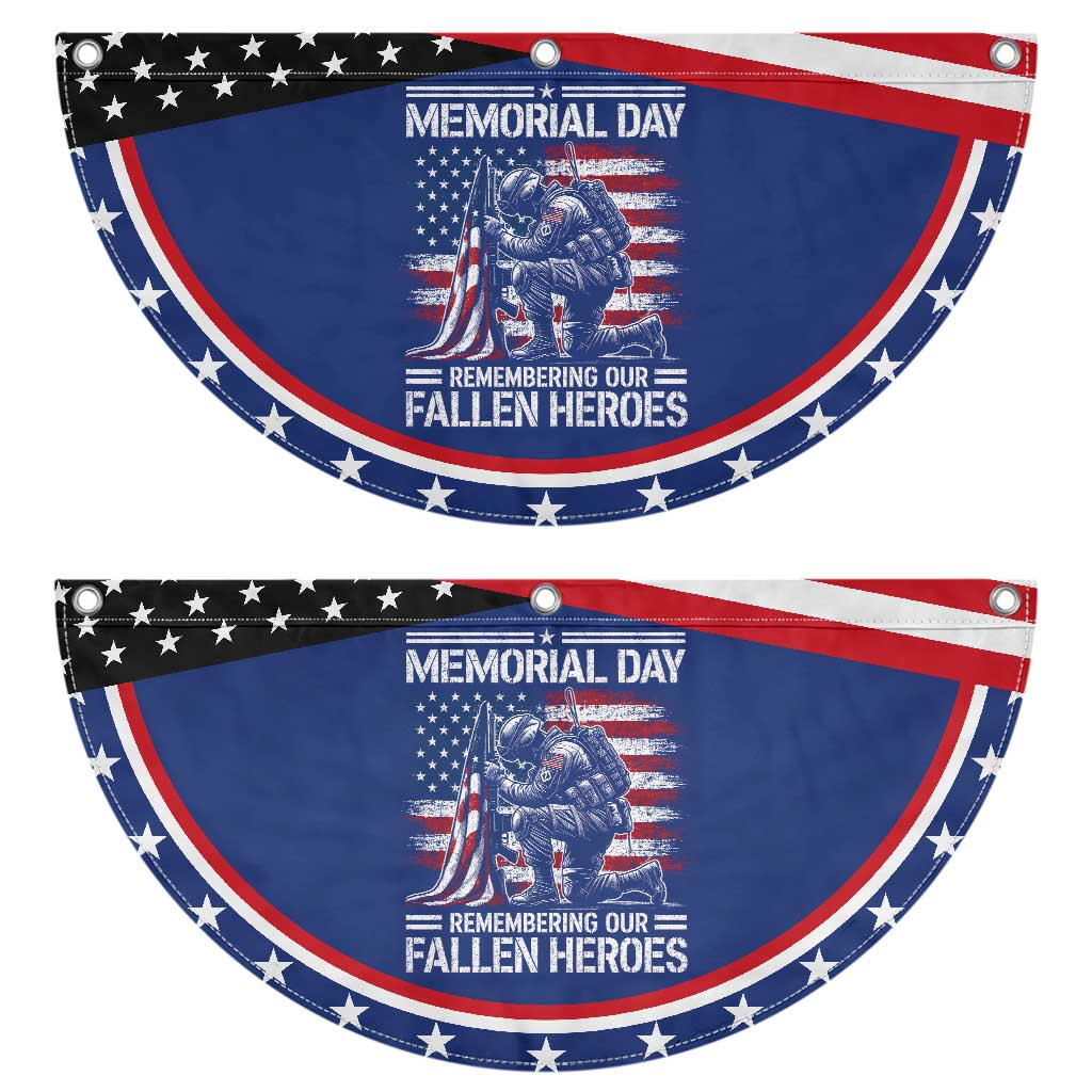 Memorial Day Patriotic Fan Flag Remembering Our Fallen Heroes Veteran Day American Flag TS11 2pcs pack Classic Navy Print Your Wear