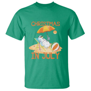 Funny Christmas In July T Shirt Snowman Summer Vacation Cocktails Beach TS11 Irish Green Print Your Wear