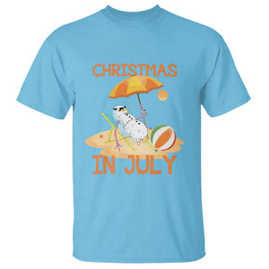 Funny Christmas In July T Shirt Snowman Summer Vacation Cocktails Beach TS11 Sky Print Your Wear