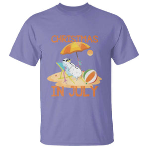 Funny Christmas In July T Shirt Snowman Summer Vacation Cocktails Beach TS11 Violet Print Your Wear