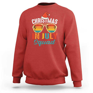 Funny Christmas In July Squad Sweatshirt Summer Xmas Beach Sunglasses TS11 Red Print Your Wear