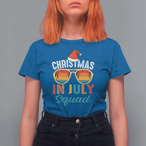 Funny Christmas In July Squad T Shirt For Women Summer Xmas Beach Sunglasses TS11 Royal Blue Print Your Wear