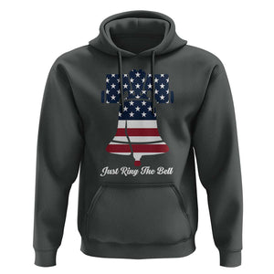 Vintage Liberty Bell Hoodie Just Ring The Bell USA Flag TS11 Dark Heather Print Your Wear