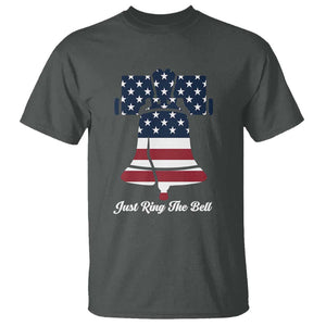 Vintage Liberty Bell T Shirt Just Ring The Bell USA Flag TS11 Dark Heather Print Your Wear