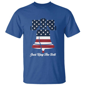 Vintage Liberty Bell T Shirt Just Ring The Bell USA Flag TS11 Royal Blue Print Your Wear