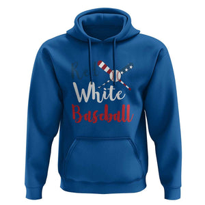 Funny Red White Baseball Hoodie 4th Of July Bat Ball American Flag TS11 Royal Blue Print Your Wear