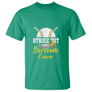 Strike Out Sarcoma Cancer T Shirt Baseball Fight Awareness Yellow Ribbon TS11 Irish Green Print Your Wear