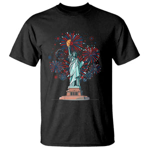 Funny America France Heritage Month T Shirt Statue of Liberty With Croissant TS11 Black Print Your Wear