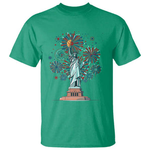 Funny America France Heritage Month T Shirt Statue of Liberty With Croissant TS11 Irish Green Print Your Wear