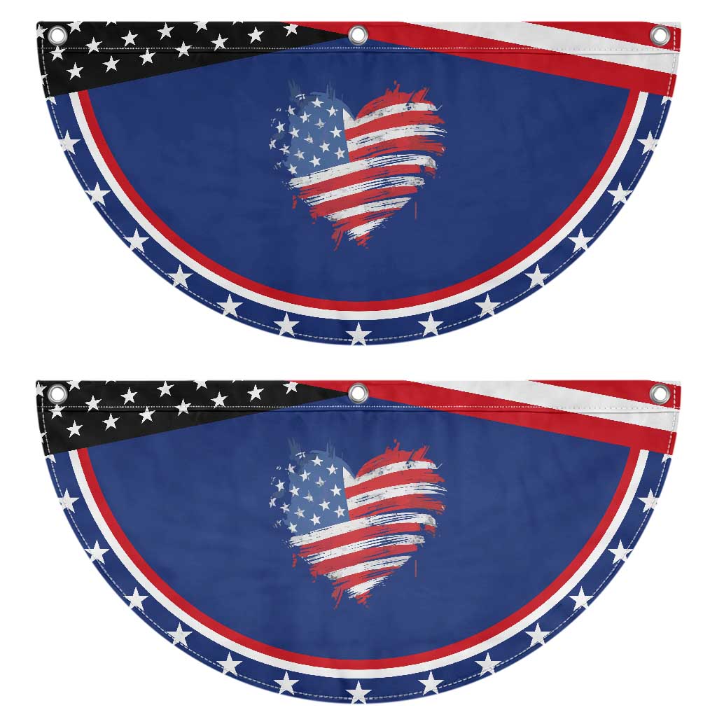 4th of July American Flag Heart USA Patriotic Fan Flag Star Stripes TS11 2pcs pack Classic Navy Print Your Wear