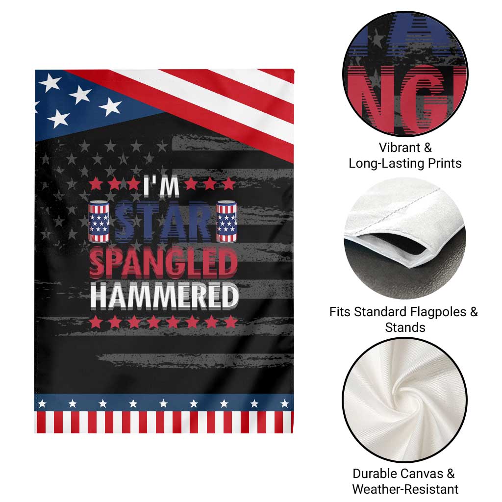 Funny 4th Of July Beer Drinking Lover Garden Flag I'm Star Spangled Hammered TS11 Print Your Wear