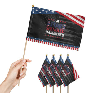 Funny 4th Of July Beer Drinking Lover Patriotic Handheld Flag I'm Star Spangled Hammered TS11 Print Your Wear