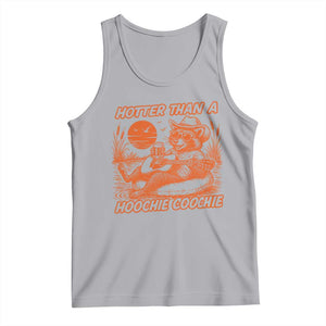 Funny Hotter Than A Hoochie Coochie Tank Top Summer Racoon Music TS11 Athletic Heather Print Your Wear