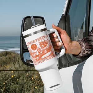 Funny Hotter Than A Hoochie Coochie Tumbler With Handle Summer Racoon Music TS11 Print Your Wear