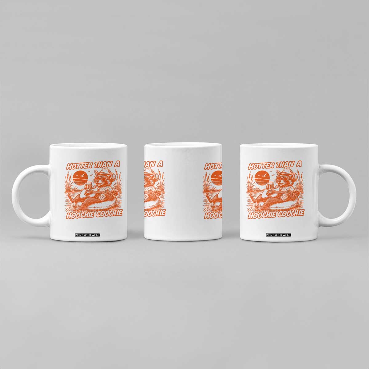 Funny Hotter Than A Hoochie Coochie Coffee Mug Summer Racoon Music TS11 Print Your Wear