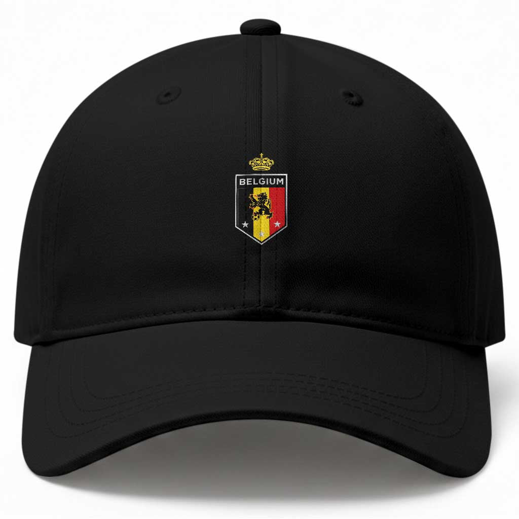 Belgium Football Crest Baseball Cap Vintage Belgian Lion Crown Belgian Heritage TS11 Print Your Wear