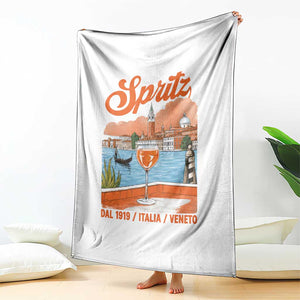 Spritz Veneto Throw Blanket Italia Vintage Orange Wine Cocktail Dal 1919 TS11 Print Your Wear