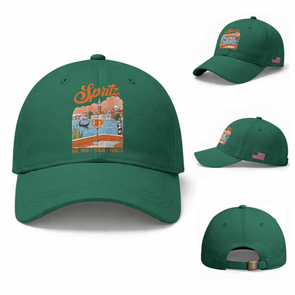 Spritz Veneto Baseball Cap Italia Vintage Orange Wine Cocktail Dal 1919 TS11 Baseball Cap Universal Fit Irish Green Print Your Wear