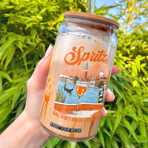Spritz Veneto Glass Can Italia Vintage Orange Wine Cocktail Dal 1919 TS11 White Print Your Wear