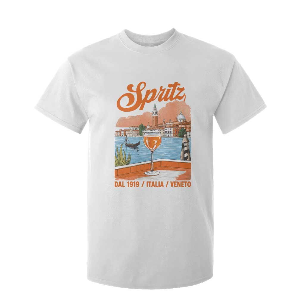 Spritz Veneto T Shirt For Kid Italia Vintage Orange Wine Cocktail Dal 1919 TS11 White Print Your Wear