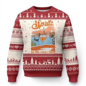 Spritz Veneto Ugly Christmas Sweater Italia Vintage Orange Wine Cocktail Dal 1919 TS11 Beige Red Print Your Wear
