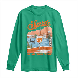 Spritz Veneto Long Sleeve Shirt Italia Vintage Orange Wine Cocktail Dal 1919 TS11 Irish Green Print Your Wear