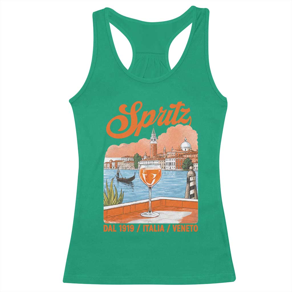 Spritz Veneto Racerback Tank Top Italia Vintage Orange Wine Cocktail Dal 1919 TS11 Irish Green Print Your Wear