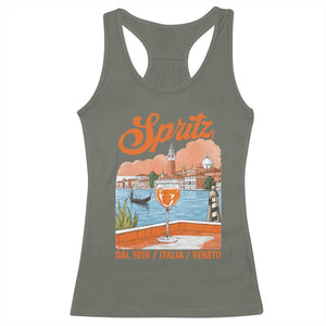 Spritz Veneto Racerback Tank Top Italia Vintage Orange Wine Cocktail Dal 1919 TS11 Military Green Print Your Wear
