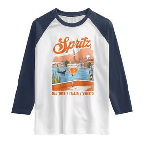 Spritz Veneto Raglan Shirt Italia Vintage Orange Wine Cocktail Dal 1919 TS11 White Navy Print Your Wear