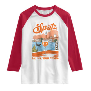 Spritz Veneto Raglan Shirt Italia Vintage Orange Wine Cocktail Dal 1919 TS11 White Red Print Your Wear