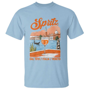Spritz Veneto T Shirt Italia Vintage Orange Wine Cocktail Dal 1919 TS11 Light Blue Print Your Wear