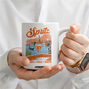 Spritz Veneto Coffee Mug Italia Vintage Orange Wine Cocktail Dal 1919 TS11 Print Your Wear