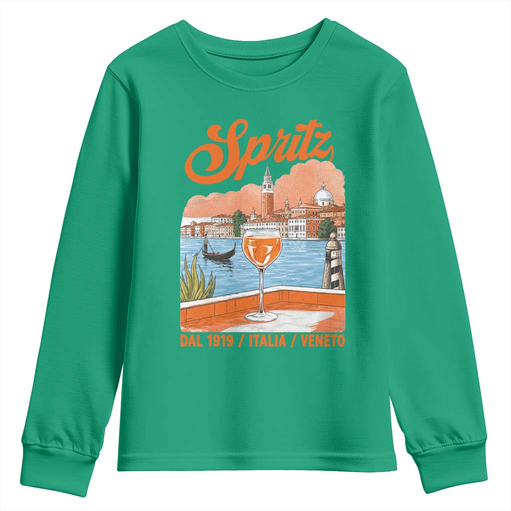 Spritz Veneto Youth Sweatshirt Italia Vintage Orange Wine Cocktail Dal 1919 TS11 Irish Green Print Your Wear