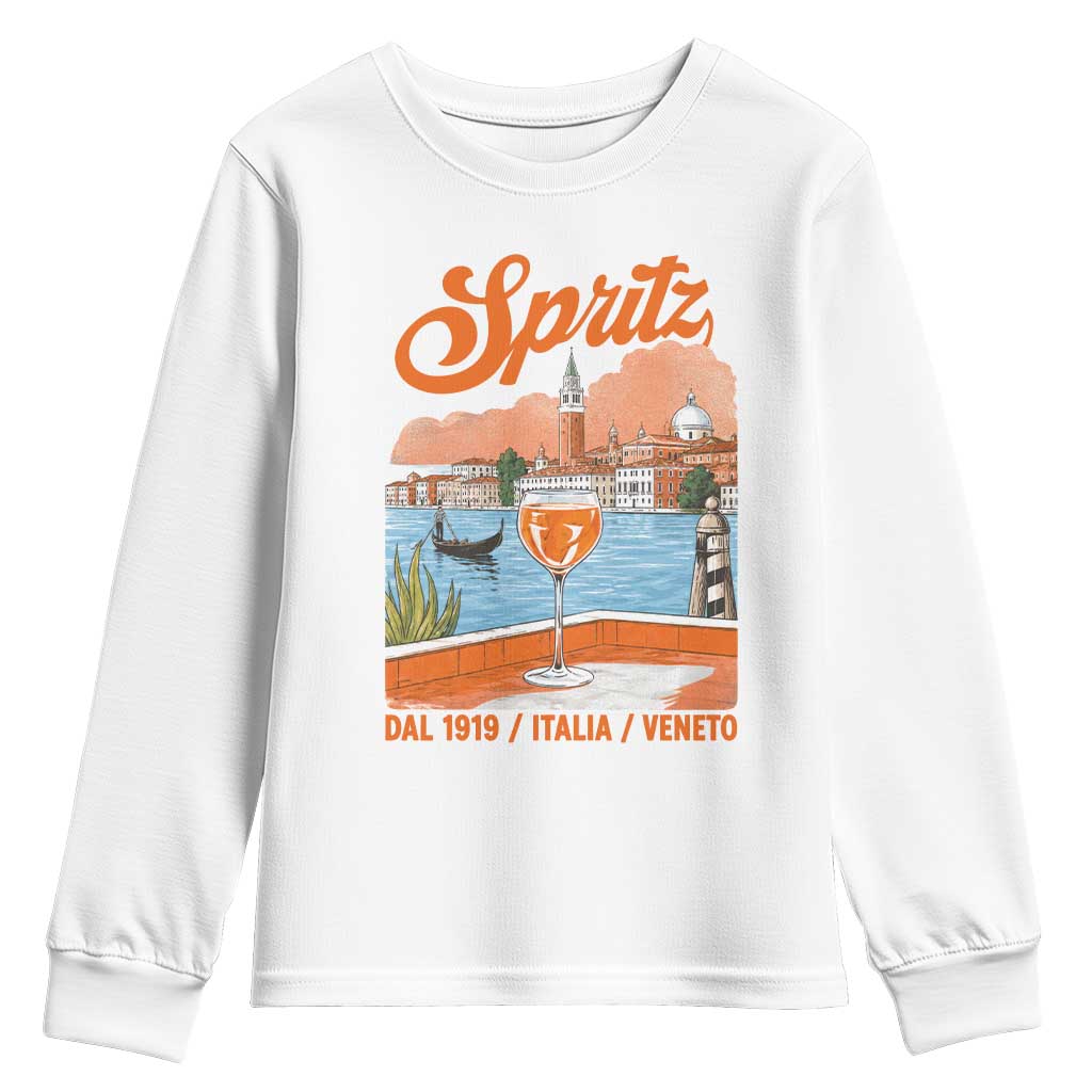 Spritz Veneto Youth Sweatshirt Italia Vintage Orange Wine Cocktail Dal 1919 TS11 White Print Your Wear