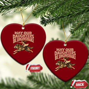 May Our Daughters Be Ungovernable Feminist Girl Ceramic Ornament TS11 Print Your Wear